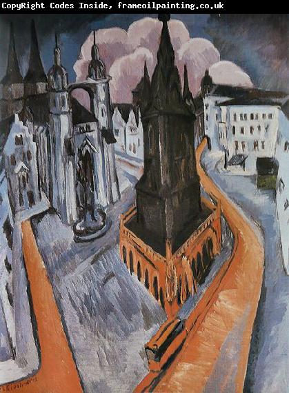 Ernst Ludwig Kirchner Der rote Turm in Halle